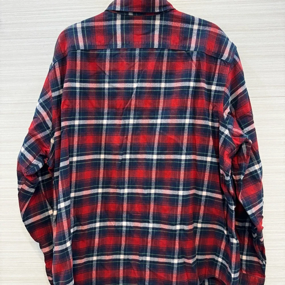 Ralph Lauren Vintage Red and Blue Plaid Flannel Button Down Shirt XXL - Picture 6 of 6